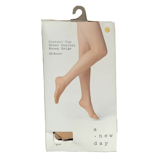 A New Day Womens 20D Sheer Control Top Tights